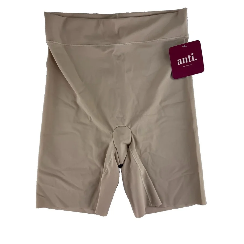 Anti X Proof High Waist Smoothing Slip Shorts Size Small Oatmeal Tan